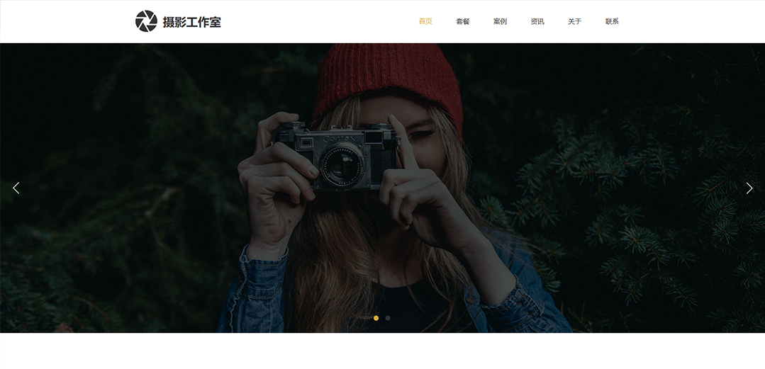 (帶手機版數(shù)據同步)自適應攝影沖印類攝影工作室灰色網站模板
